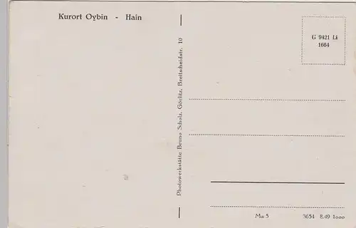 (88296) AK Oybin, Hain 1940er