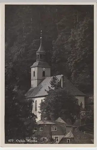 (19828) Foto AK Oybin, Zittauer Gebirge, Kirche 1938