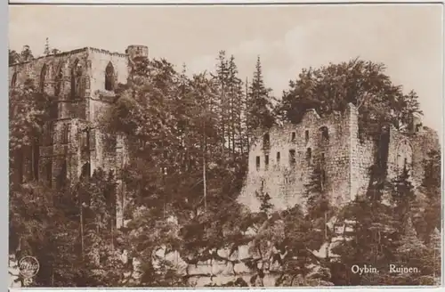 (17699) Foto AK Oybin, Burg- Klosterruinen, vor 1945