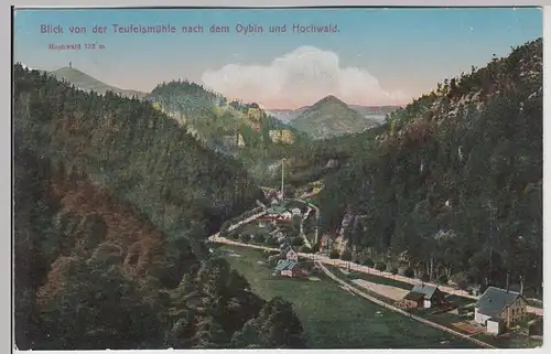 (115777) AK Oybin u. Hochwald, Blick v.d. Teufelsmühle 1919