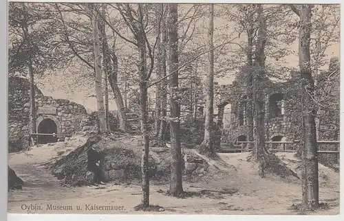(106840) AK Oybin, Berg, Ruine, Kaisermauer, vor 1945