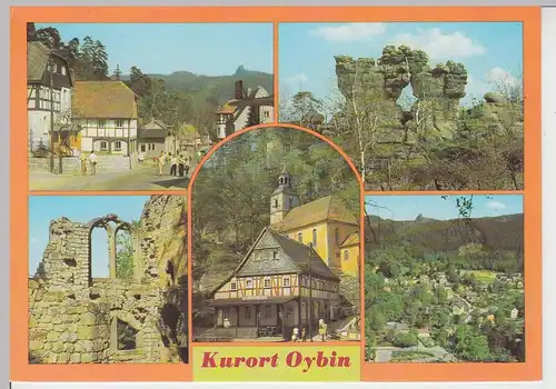 (102202) AK Oybin, Mehrbildkarte 1988