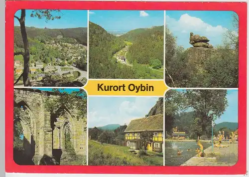 (102201) AK Oybin, Mehrbildkarte 1989