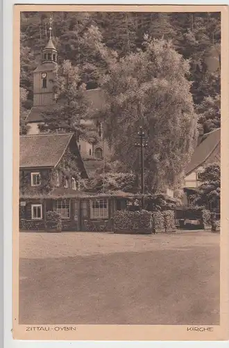(100624) AK Zittau Oybin, Kirche vor 1945