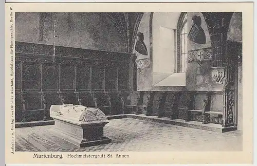 (36924) AK Malbork, Marienburg, Hochmeistergruft St. Annen, um 1915