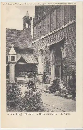 (36918) AK Marienburg, Eingang z. Hochmeistergruft St.Annen, um 1915