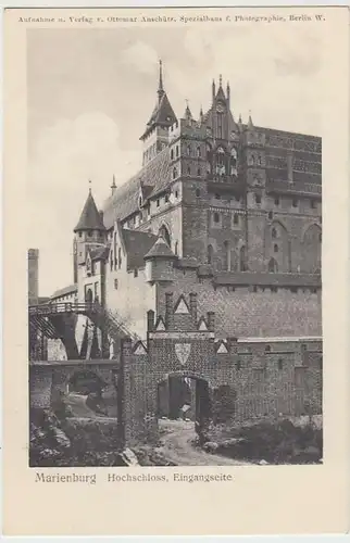 (36910) AK Malbork, Marienburg, Hochschloß, Eingang, um 1915