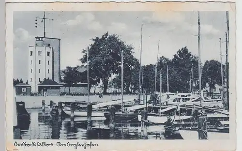 (111469) AK Seestadt Pillau, Baltijsk, Anglerhafen, Boote, Feldpost 1942