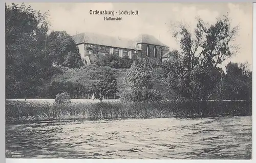 (106302) AK Lochstädt (Pawlowo), Burg Lochstedt, Haffansicht 1916