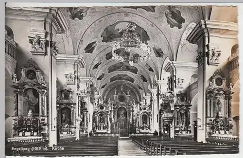 (14530) Foto AK Engelberg, Obwalden, Klosterkirche, Inneres, SST 1958