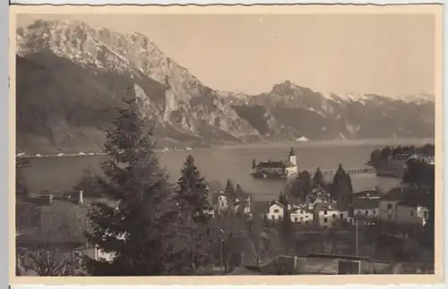 (5115) Foto AK Gmunden,Traunsee, Seeschloss Ort, Panorama, um 1939