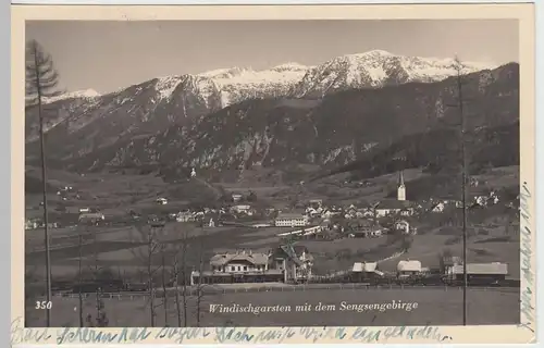 (43622) Foto AK Windischgarsten, Panorama mit Sengsengebirge 1942