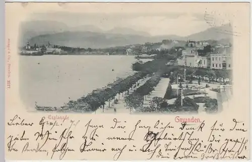 (32206) AK Gmunden, Esplanade, 1898