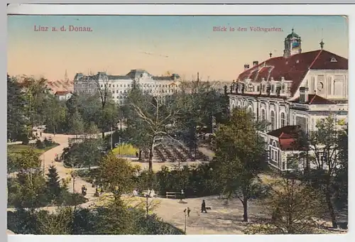 (23585) AK Linz, Donau, Volksgarten, um 1912