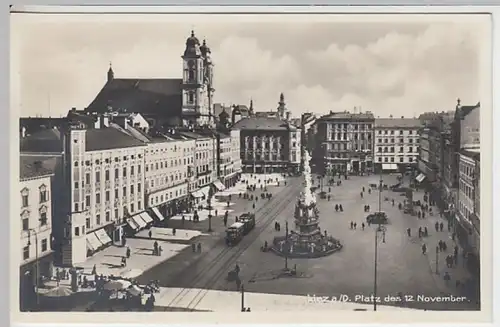 (18881) Foto AK Linz, Platz des 12. November, vor 1945