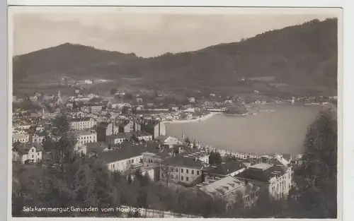 (109979) Foto AK Salzkammergut, Gmunden, Blick vom Hochkogl, um 1932