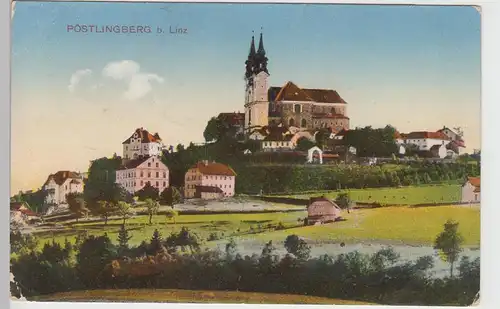 (109922) AK Pöstlingberg, Linz, Wallfahrtsbasilika, Feldpost 1915