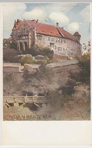 (98979) Künstler AK Nürnberg, Burg, vor 1945