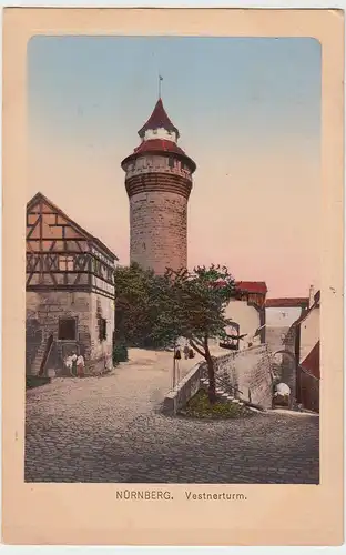 (96135) AK Nürnberg, Burg, Vestnerturm 1922