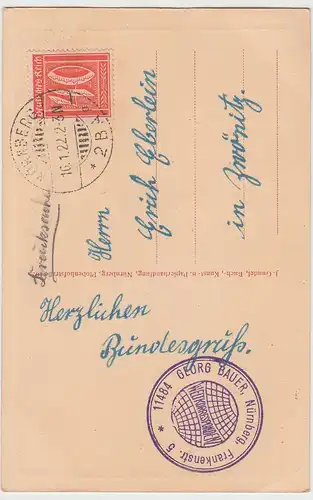 (96135) AK Nürnberg, Burg, Vestnerturm 1922