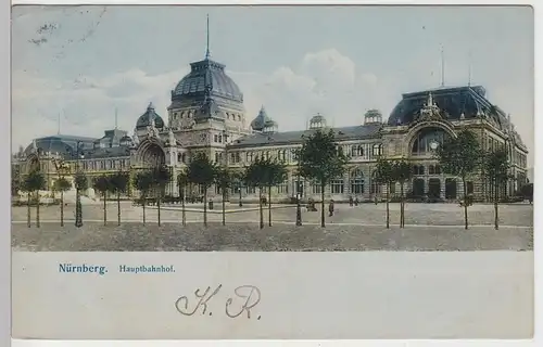 (91265) AK Nürnberg, Hauptbahnhof 1906