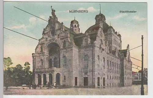 (91262) AK Nürnberg, Stadttheater 1906