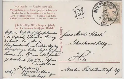 (91262) AK Nürnberg, Stadttheater 1906