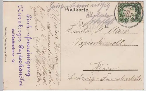 (91256) AK Nürnberg, Restaurant Platnersberg 1908