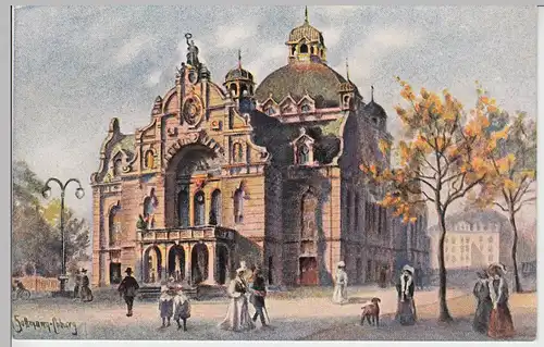 (87759) Künstler AK P. Sollmann, Nürnberg, Stadttheater, vor 1945