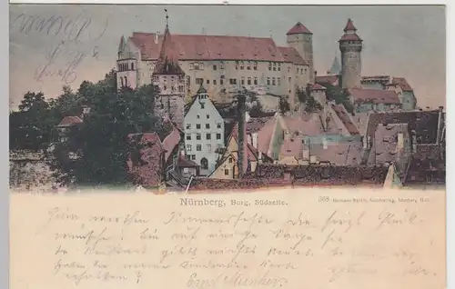 (84572) AK Nürnberg, Burg, Südseite 1900