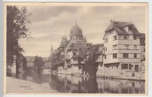 (84570) AK Nürnberg, Insel Schütt, Synagoge, vor 1945