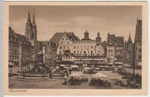 (8159) AK Nürnberg, Hauptmarkt, vor 1945