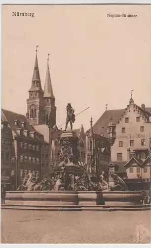 (80481) AK Nürnberg, Neptunbrunnen, vor 1945