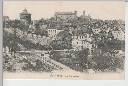 (79672) AK Nürnberg, Blick vom Hallertor, 1905