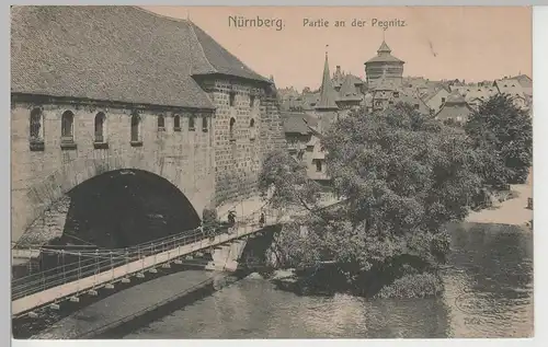 (78583) AK Nürnberg, Partie an der Pegnitz 1908