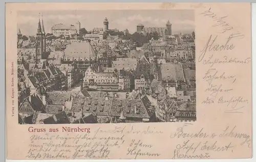 (78580) AK Gruß aus Nürnberg, Panorama 1901