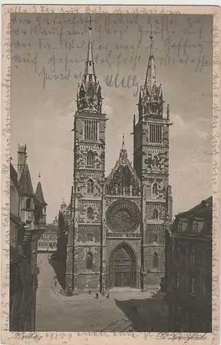 (75603) AK Nürnberg, Kirche St. Lorenz 1928-34