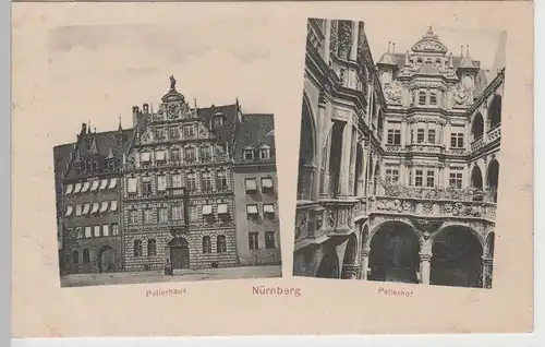 (74209) AK Nürnberg, Pellerhaus und Pellerhof, vor 1920