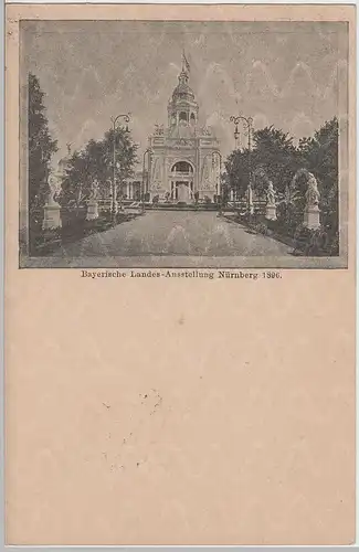 (70446) AK Nürnberg, Bayerische Landes-Ausstellung, Ganzsache 1896