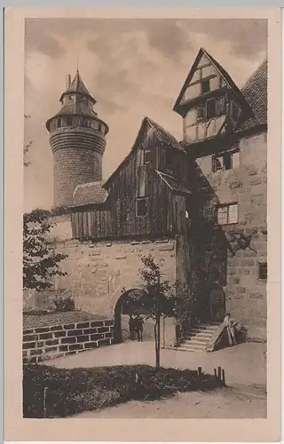 (69471) AK Nürnberg, Burg, Eingang, Sinwellturm 1924