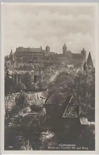 (69465) Foto AK Nürnberg, Stadtansicht mit Burg, vor 1945