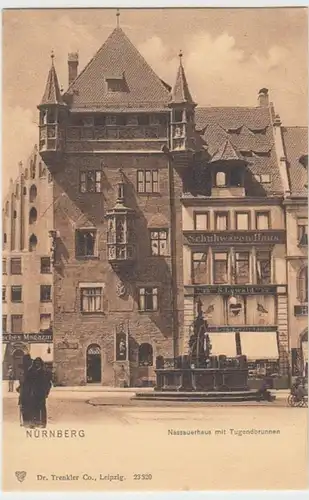 (6920) AK Nürnberg, Nassauerhaus, Tugendbrunnen, vor 1945