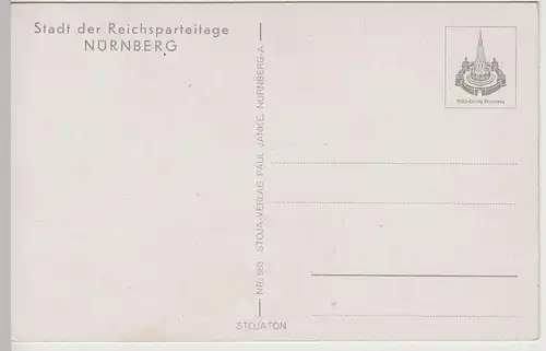 (68506) AK Nürnberg, Fleischbrücke und alte Pegnitzhäuser, 1933-45