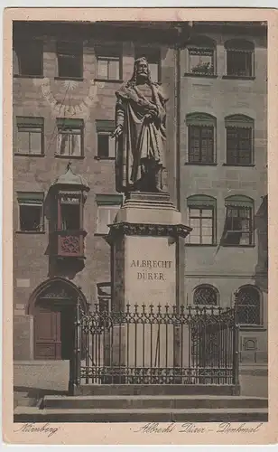 (65813) AK Nürnberg, Albrecht Dürer-Denkmal, vor 1945