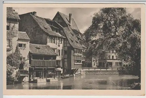 (65799) AK Nürnberg, Alter Fischerhäuser an der Insel Schütt, vor 1945