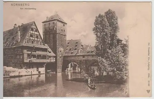 (65792) AK Nürnberg, Am Henkersteg, 1904