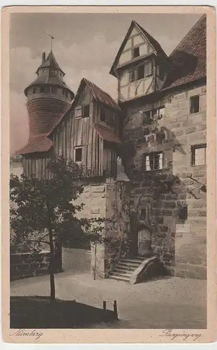 (65788) AK Nürnberg, Burgeingang vor 1945
