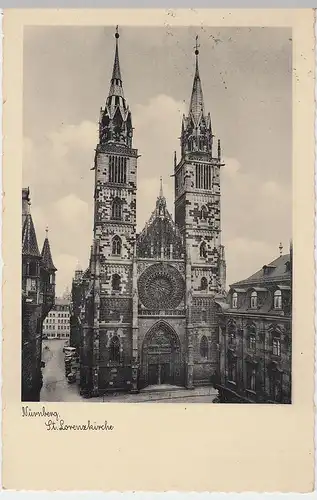 (50915) AK Nürnberg, St. Lorenzkirche, 1937