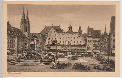 (35266) AK Nürnberg, Hauptmarkt, vor 1945