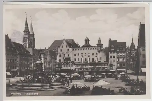 (23685) Foto AK Nürnberg, Hauptmarkt 1931